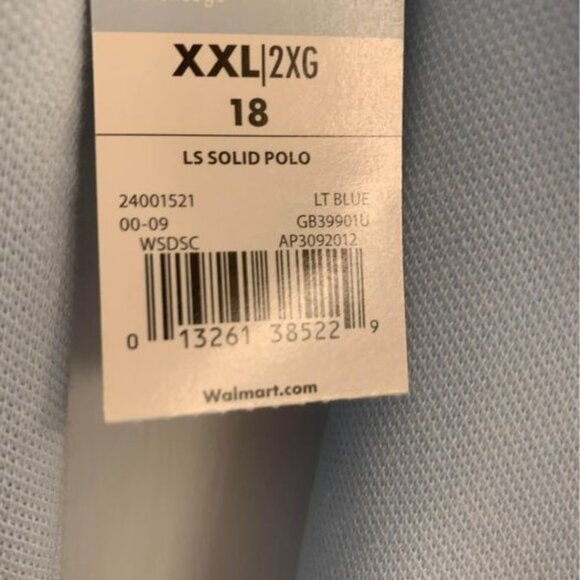 Boys Size 18 Long Sleeve Light Blue Shirt - Picture 6 of 6